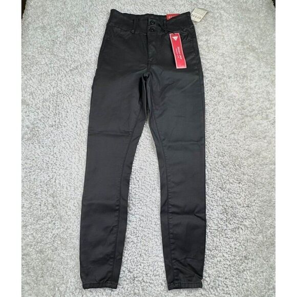 Guess Salma High Rise Corset Skinny Pant Black NEW - Picture 2 of 10